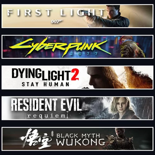 007 +Cyberpunk +DY2 +Evil 9 +Wukong